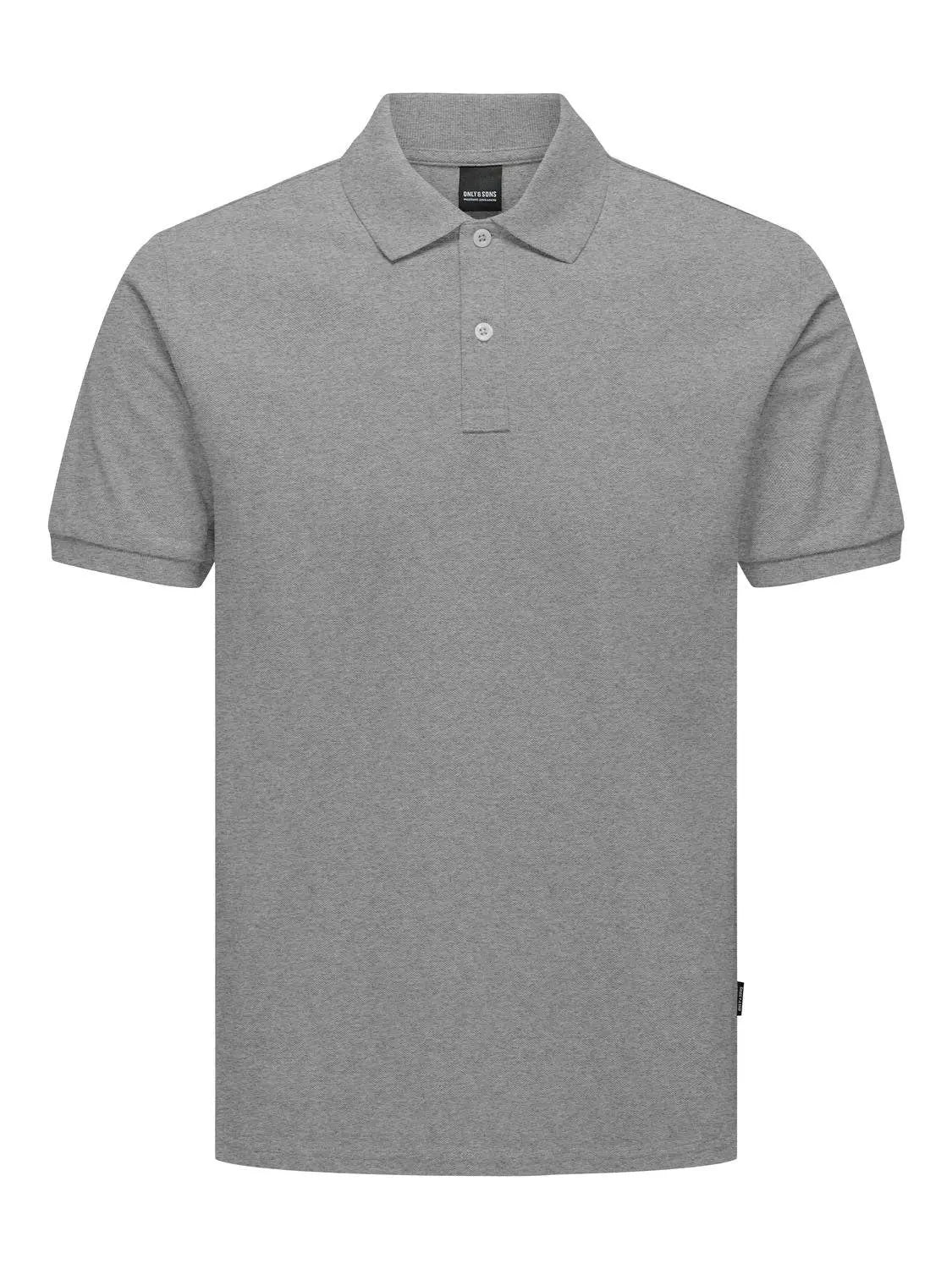 Tray Pique Polo - Light Grey Melange Only & Sons