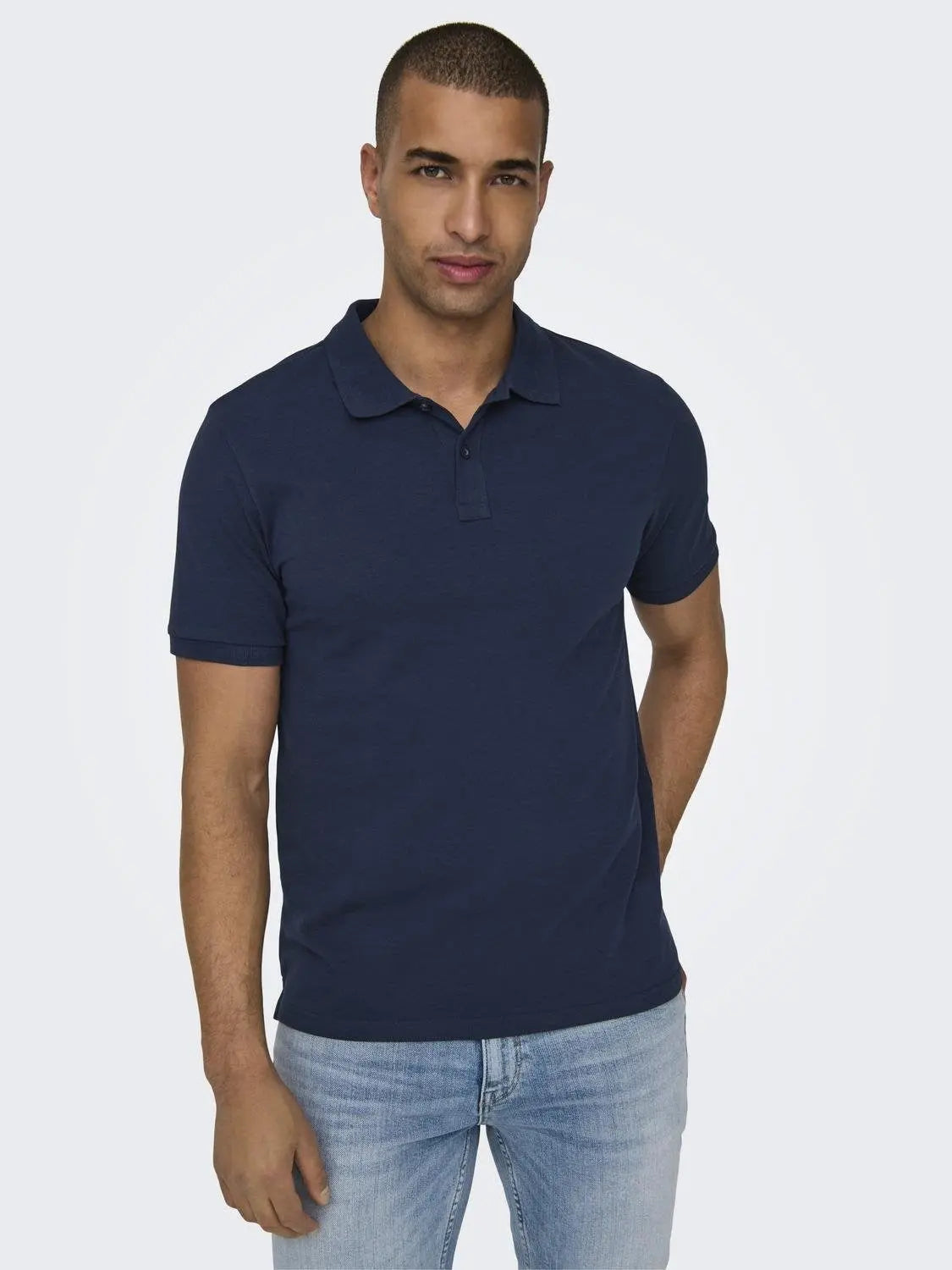 Tray Pique Polo - Navy Blazer Only & Sons