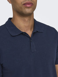 Tray Pique Polo - Navy Blazer Only & Sons