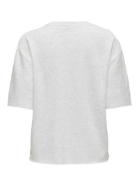 Viola Sweat T-Skjorte - Oatmeal Detail JDY