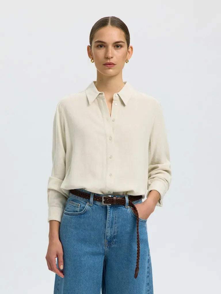 Viva Linskjorte - Sandshell Selected Femme