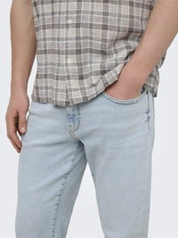 WEFT Flex Jeans Regular Jax 7006 - Light Blue Denim Only & Sons