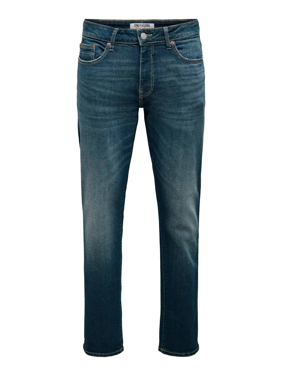 WEFT Flex Jeans Regular Jax 7009 - Medium Blue Denim Detail Only & Sons
