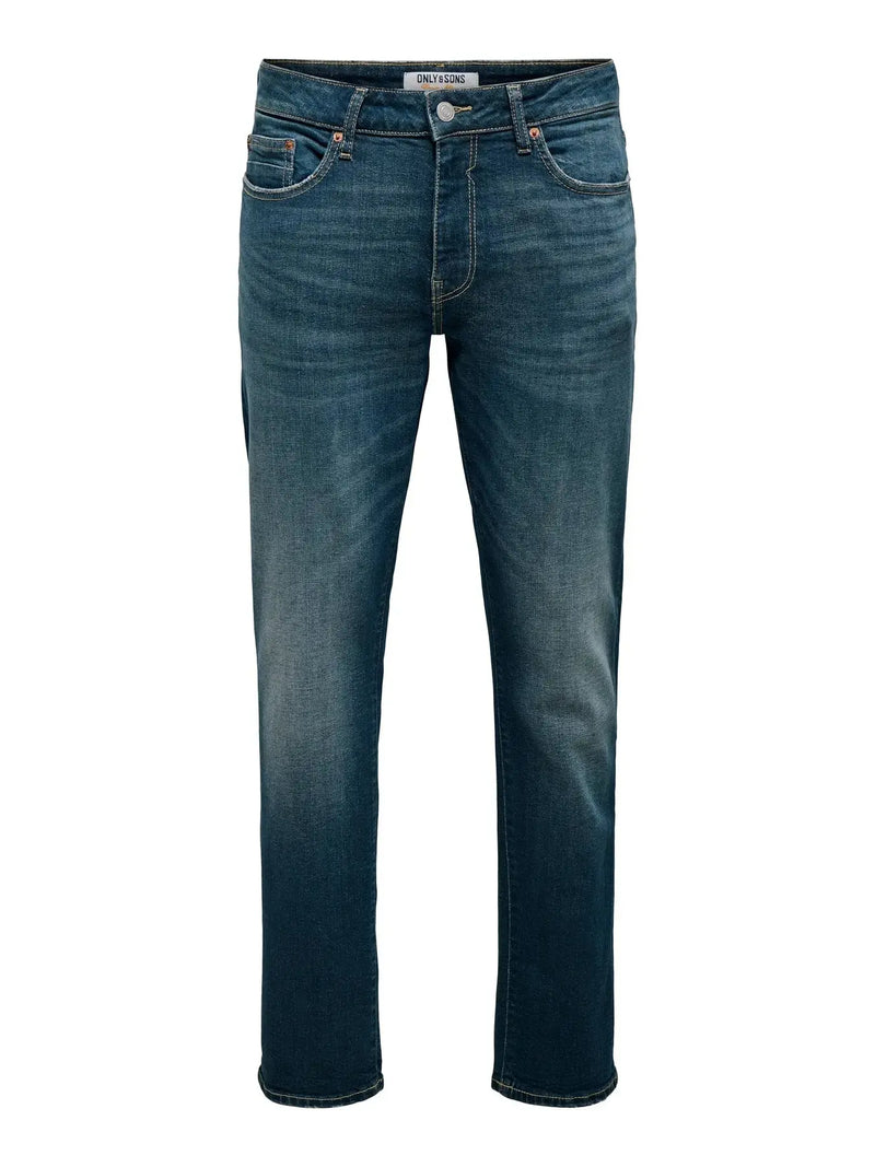 WEFT Flex Jeans Regular Jax 7009 - Medium Blue Denim Detail Only & Sons