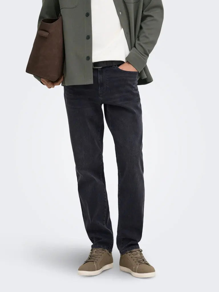 WEFT Flex Jeans Regular Jax 8483 - Washed Black Only & Sons