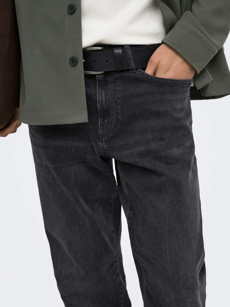 WEFT Flex Jeans Regular Jax 8483 - Washed Black Only & Sons
