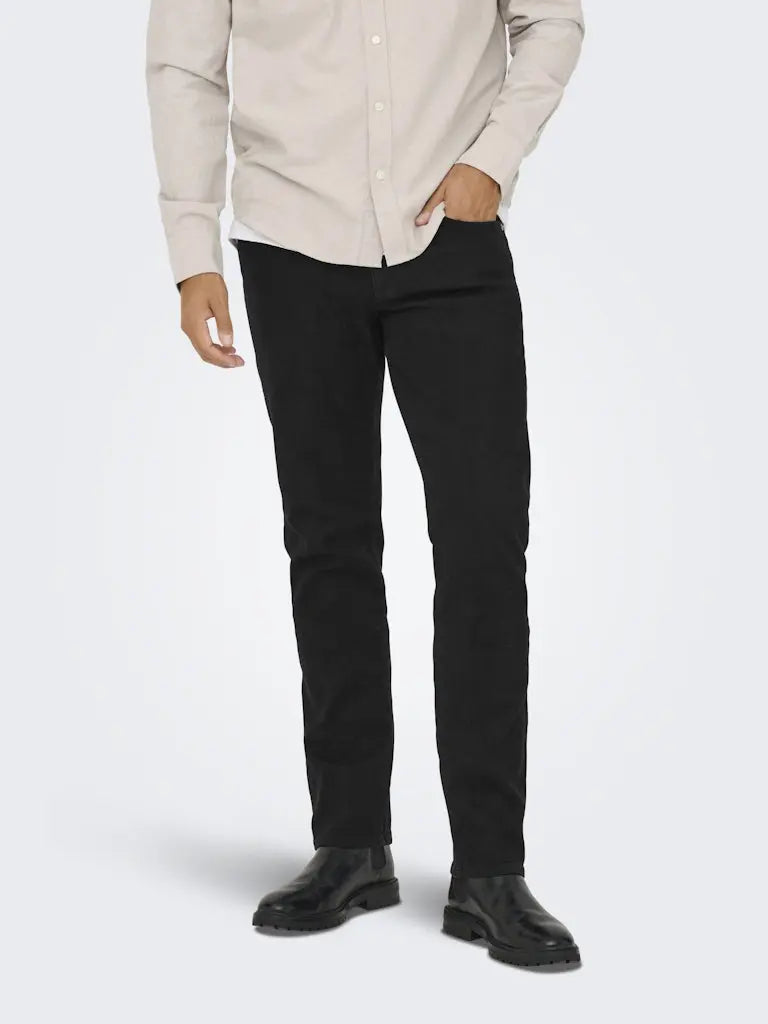WEFT Flex Jeans Regular Jax - Black Denim Only & Sons