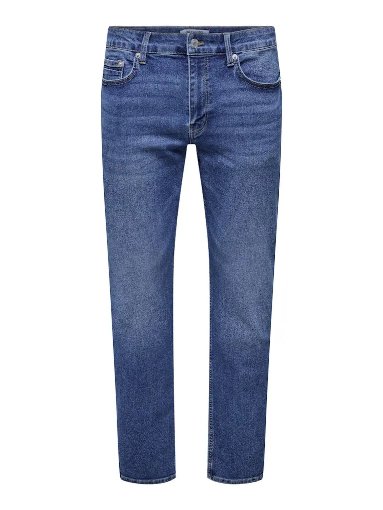 WEFT Flex Jeans Regular Jax - Medium Blue Denim Only & Sons