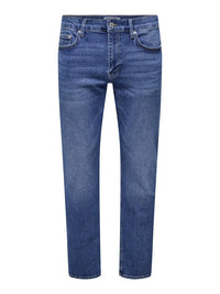 WEFT Flex Jeans Regular Jax - Medium Blue Denim Only & Sons