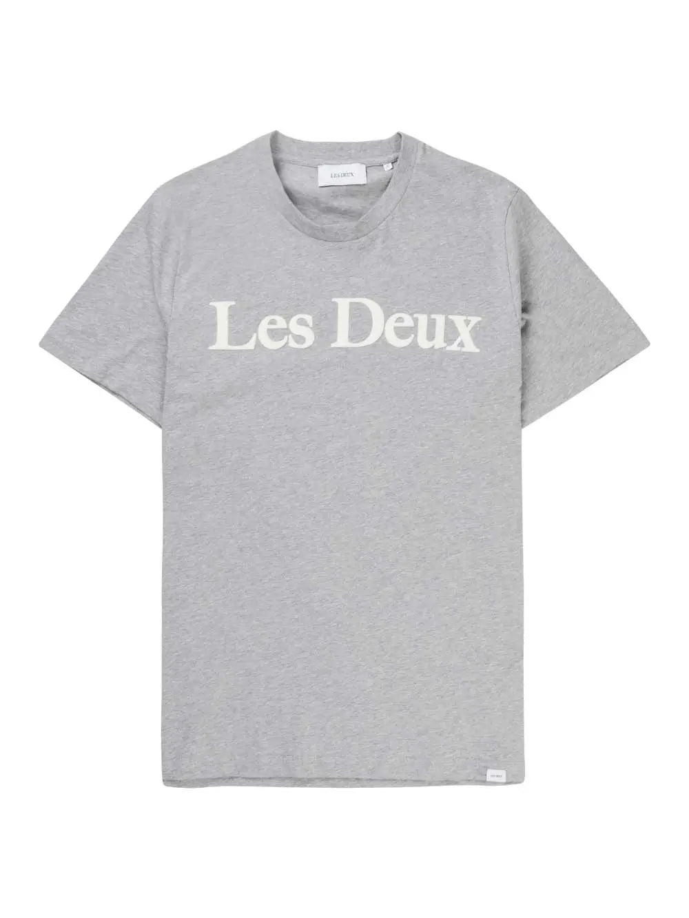 Charles T-Skjorte - Light Grey Melange/White Les Deux