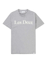 Charles T-Skjorte - Light Grey Melange/White Les Deux