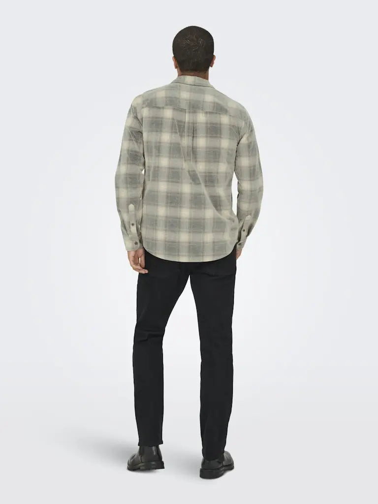 William Cord Regular  Skjorte - Blue Nights Checks Only & Sons