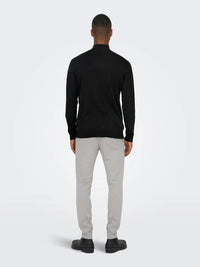 Wyler Half Zip Genser - Black Only & Sons