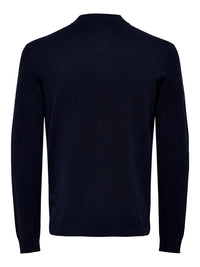 Wyler Half Zip Genser - Dark Navy Only & Sons