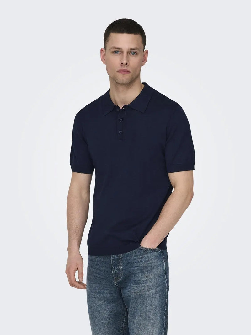 Wyler Polo - Dark Navy Only & Sons