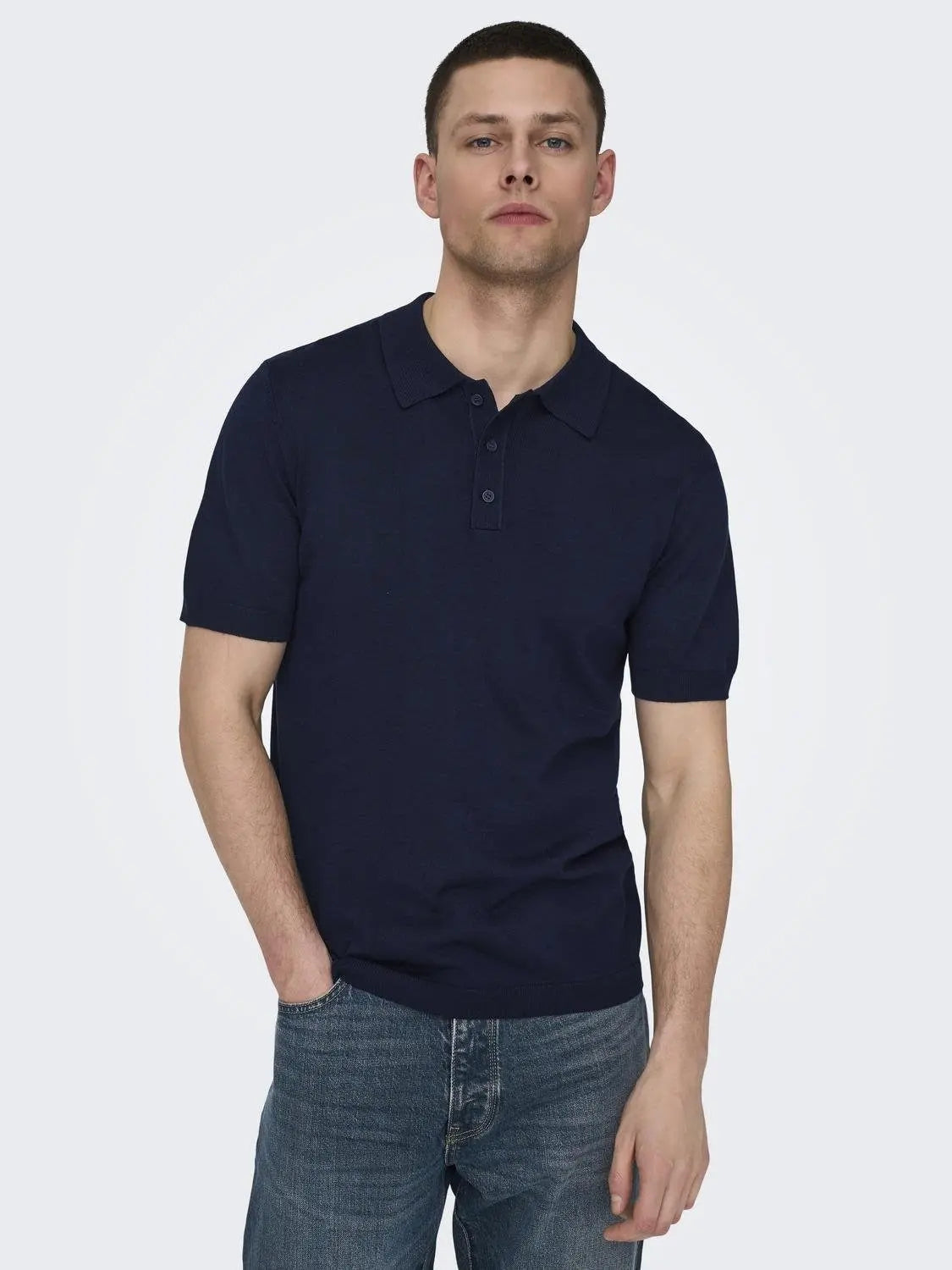 Wyler Polo - Dark Navy Only & Sons