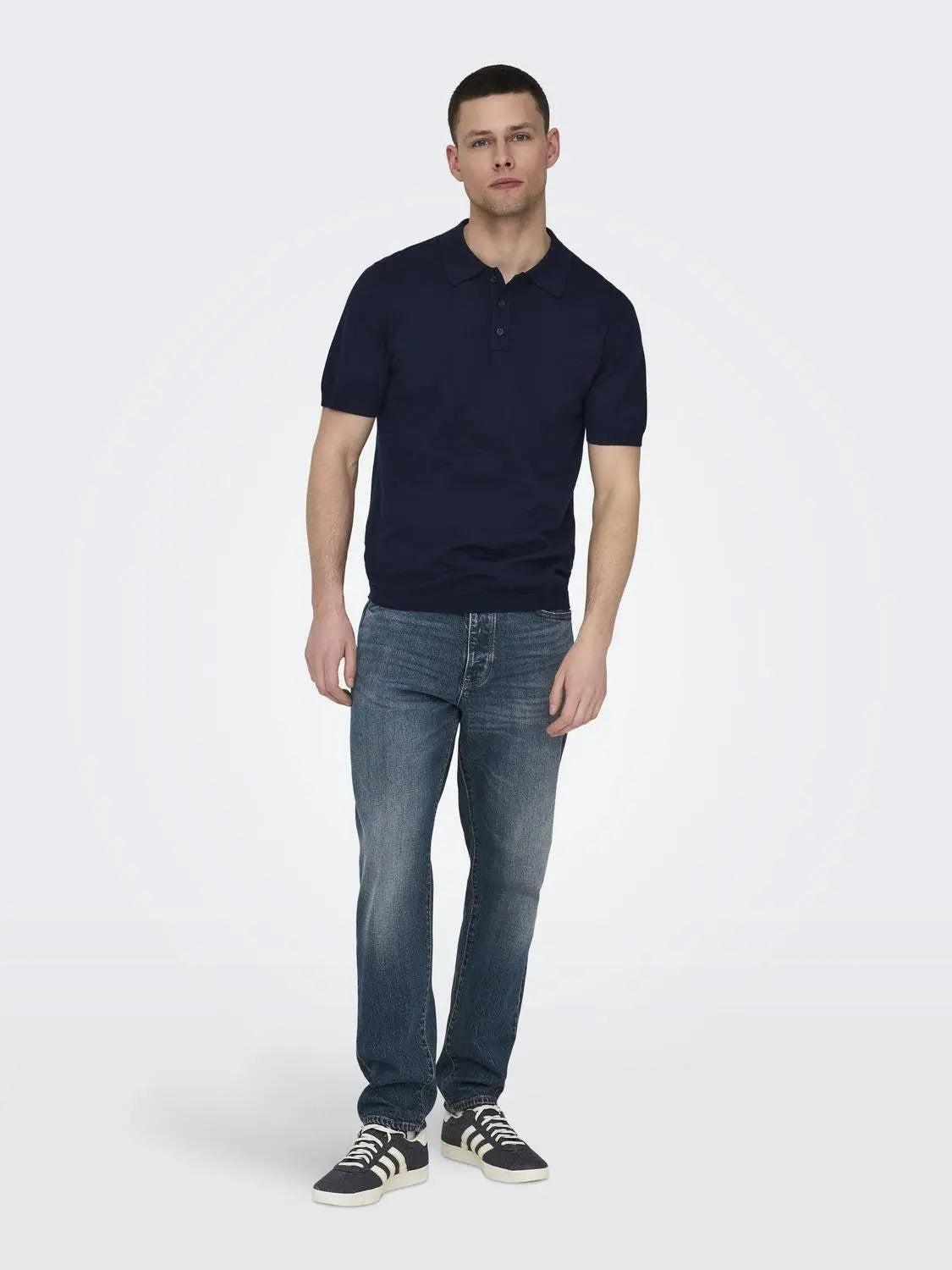 Wyler Polo - Dark Navy Only & Sons