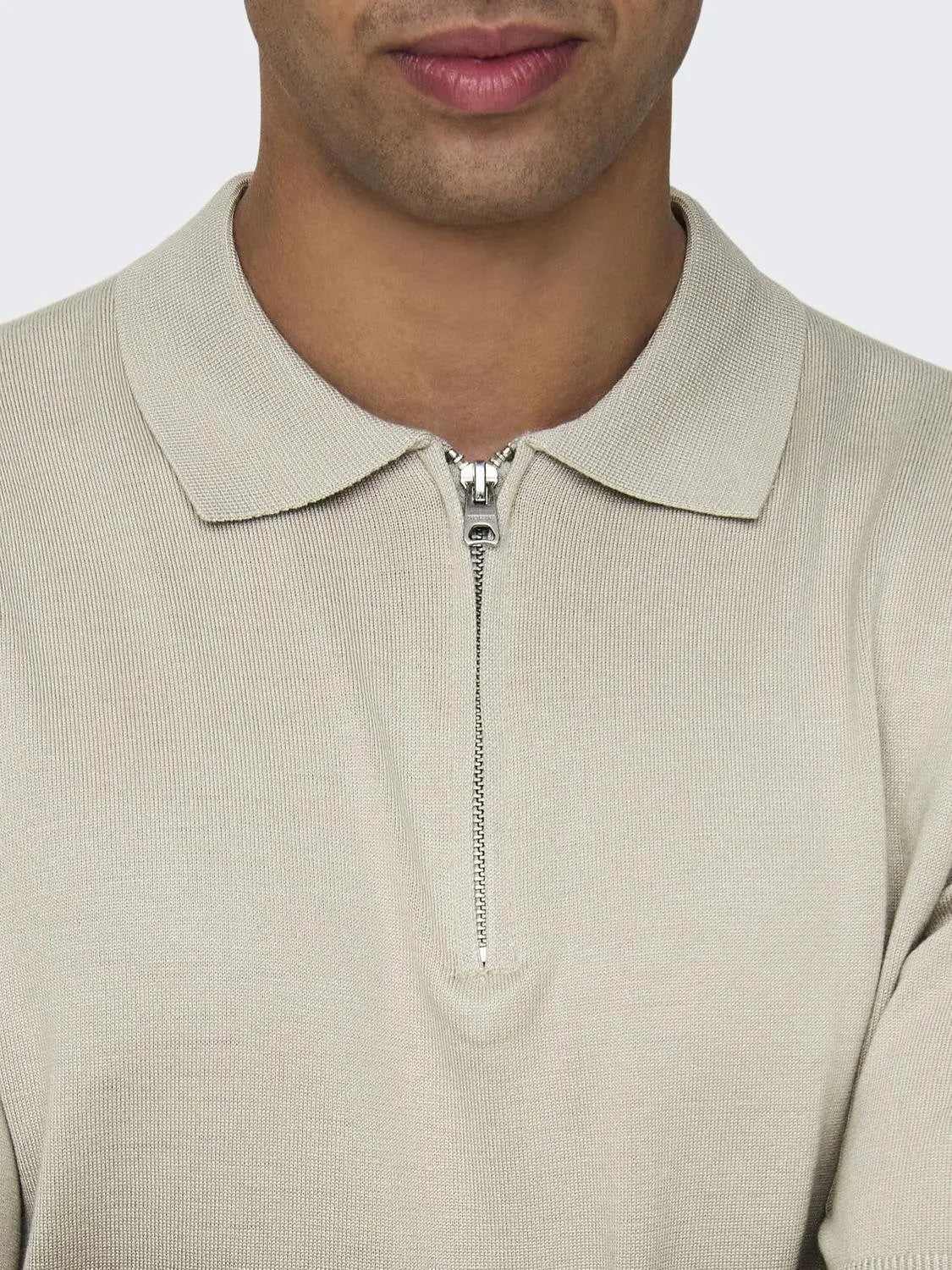 Wyler Zip Polo - Silver Lining Only & Sons