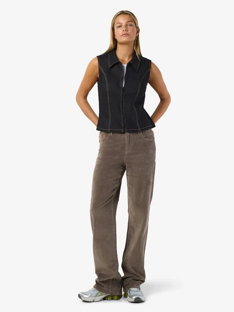 Yolanda Kordfløyelsbukse - Morel Noisy May