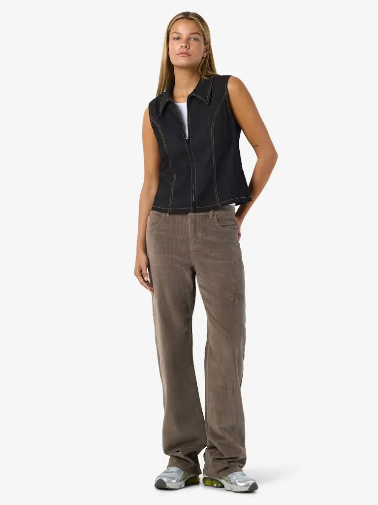 Yolanda Kordfløyelsbukse - Morel Noisy May