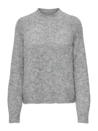 Zoey Strikkegenser - Light Grey Melange JDY