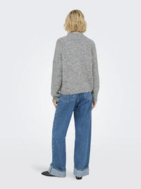 Zoey Strikkegenser - Light Grey Melange JDY