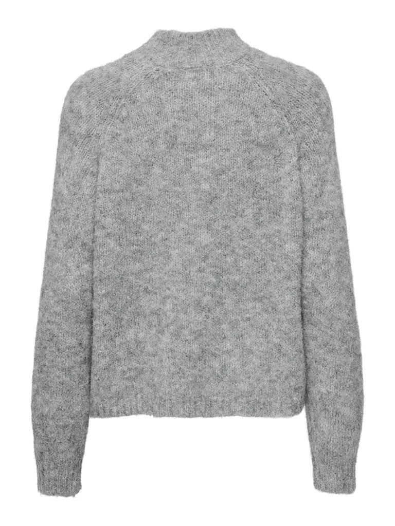 Zoey Strikkegenser - Light Grey Melange JDY