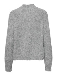 Zoey Strikkegenser - Light Grey Melange JDY