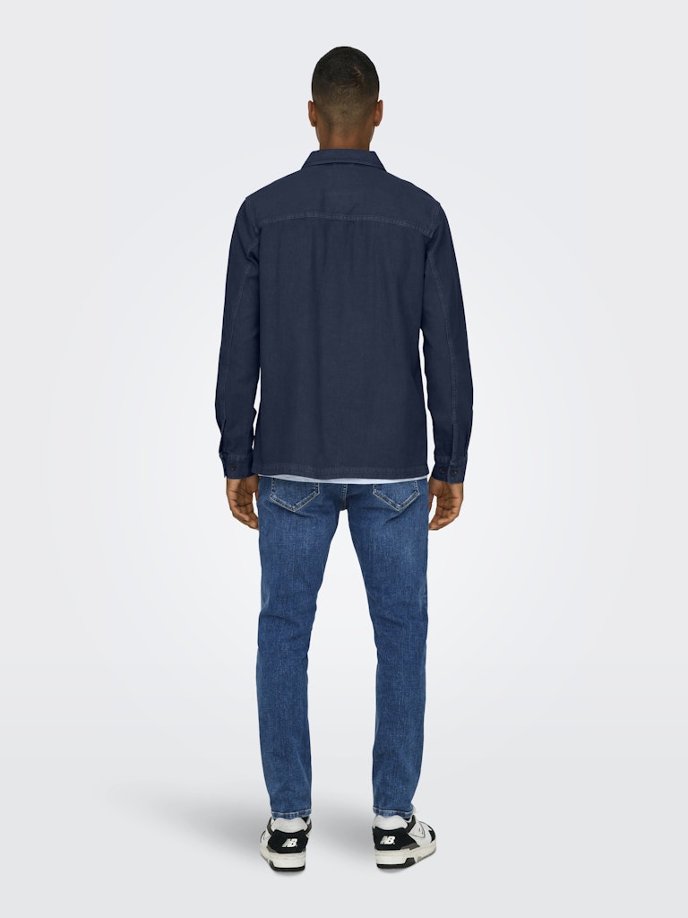 Oliver Twill Overshirt - Dress Blues