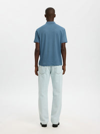 Fave Polo Zip - Blue Mirage