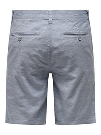 Mark Cotton Linen Shorts 0011 - Flint Stone