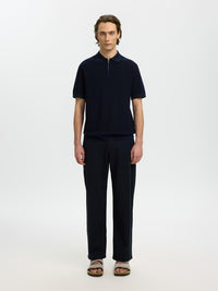 Cran Strikket Polo - Navy Blazer
