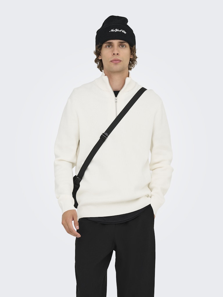 Phil Genser Half Zip - Cloud Dancer