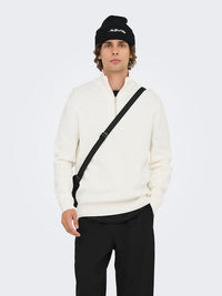 Phil Genser Half Zip - Cloud Dancer