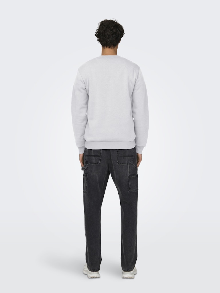 Ceres Genser Rund Hals - Super Light Grey Melange