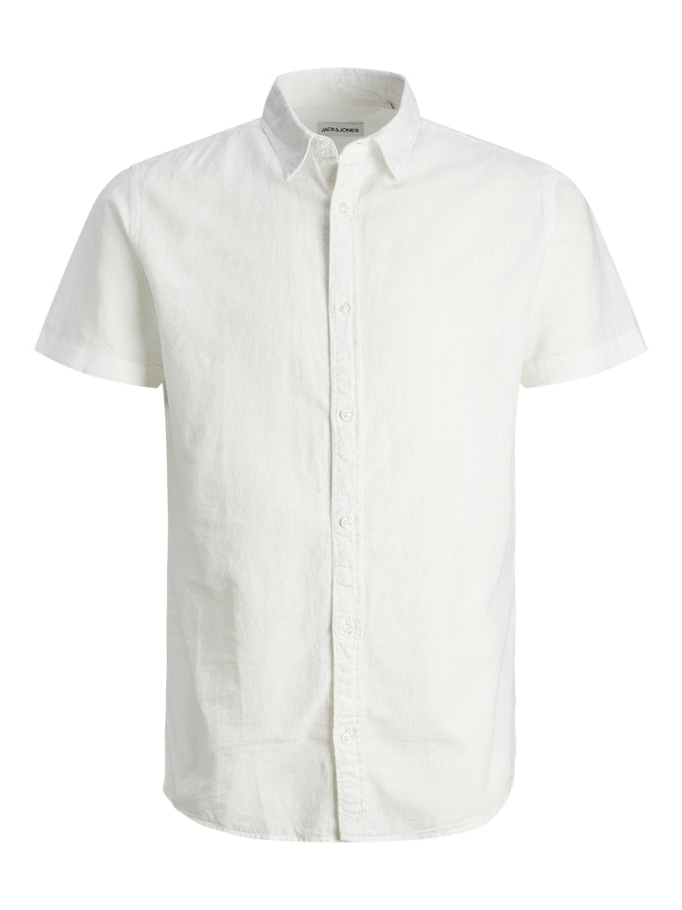 Linen Blend Skjorte SS - White
