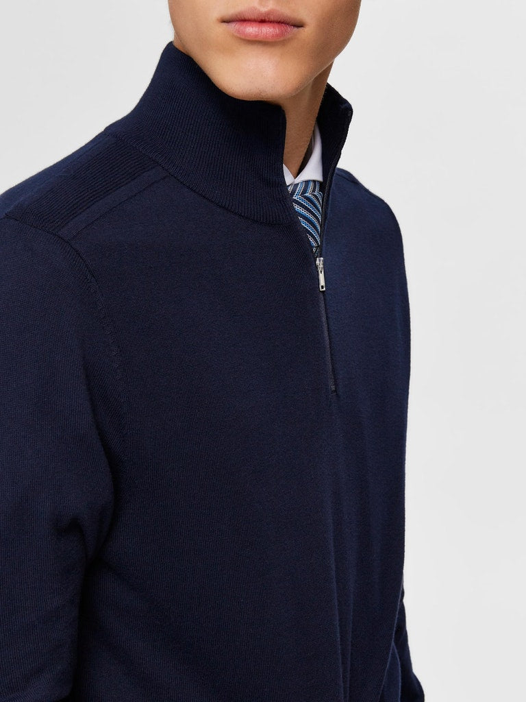 Berg Genser Half Zip - Navy Blazer