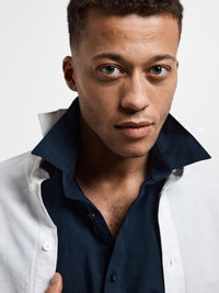 New Slim Linskjorte - Sky Captain