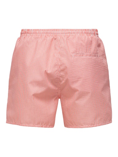 Ted Badeshorts Seersucker - Porcelain Rose