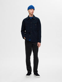 Bent Moleskin Overshirt - Sky Captain Selected Homme