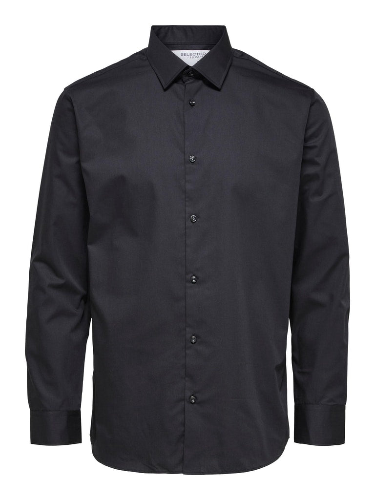 Ethan Slim Fit Skjorte - Black