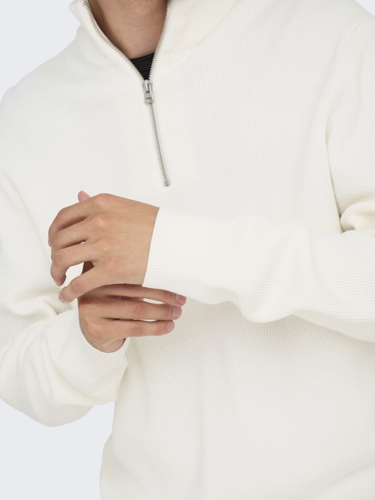 Phil Genser Half Zip - Cloud Dancer