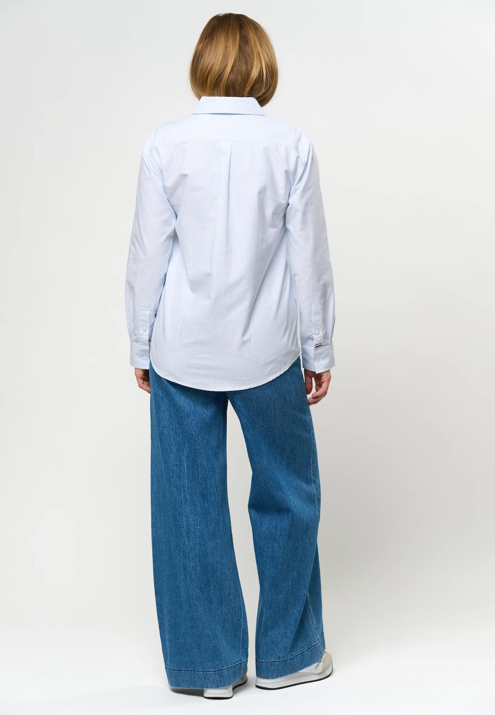 Gina Oxford Skjorte - Light Blue Stripes