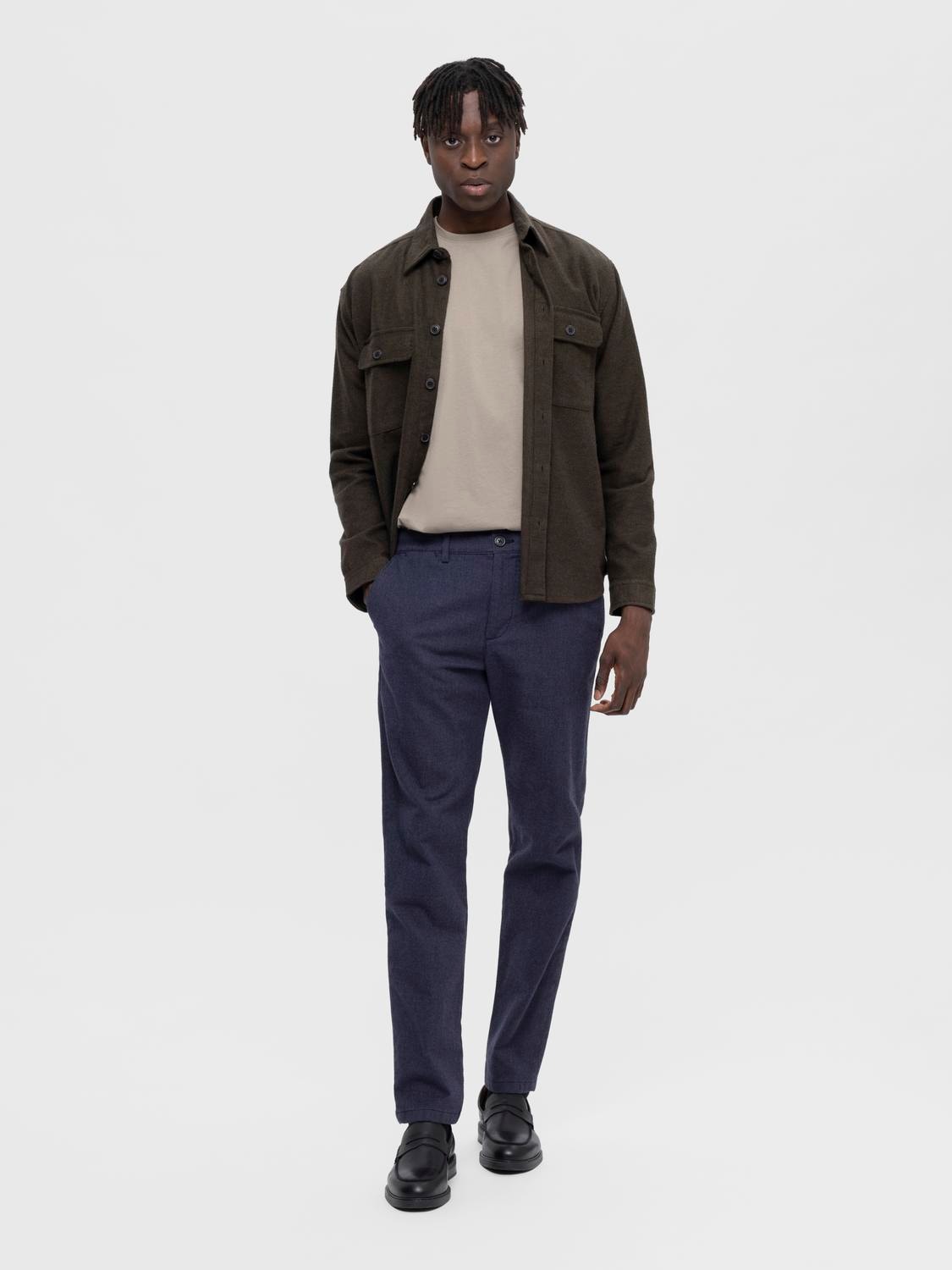 Miles Børstet Chinos  175 - Dark Sapphire