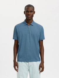 Fave Polo Zip - Blue Mirage
