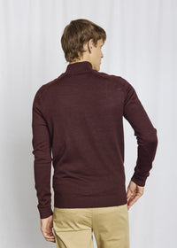 Pelle Merino Ullgenser Half Zip - Bordeaux