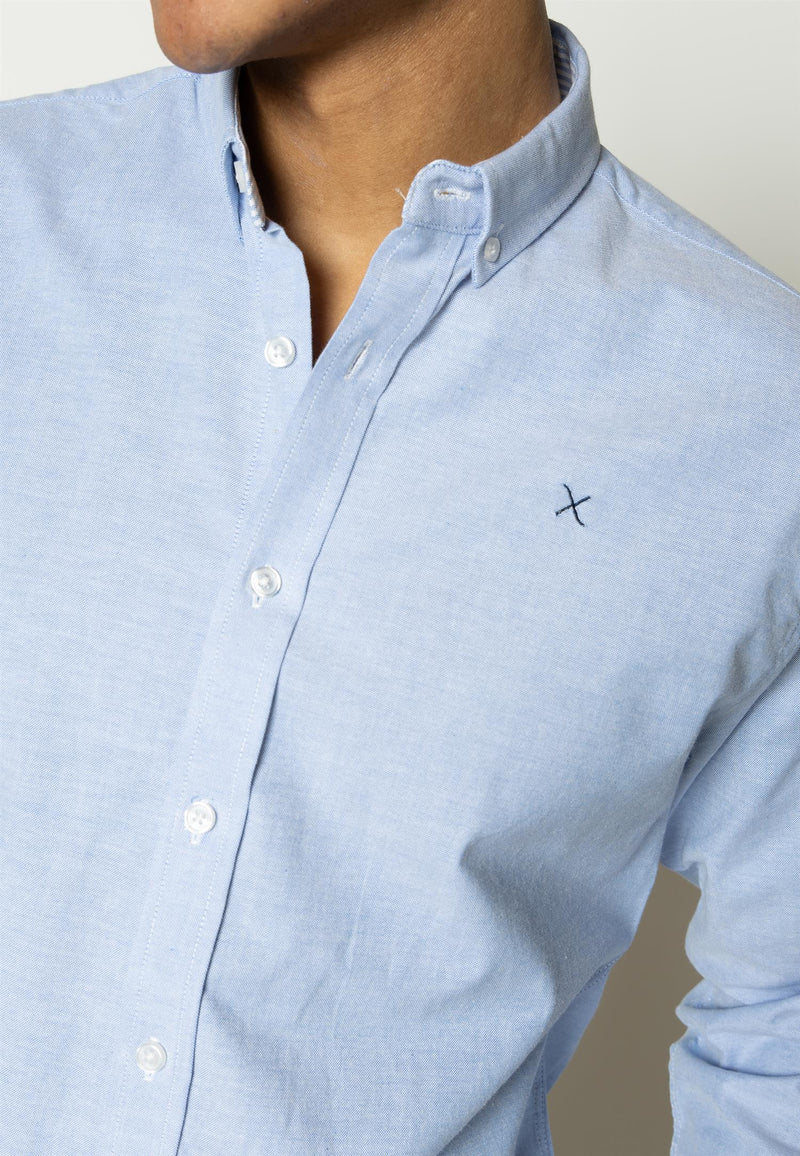 Oxford Stretch Skjorte - Light Blue