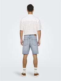 Edge Denim Shorts 2041 - Light Blue Denim