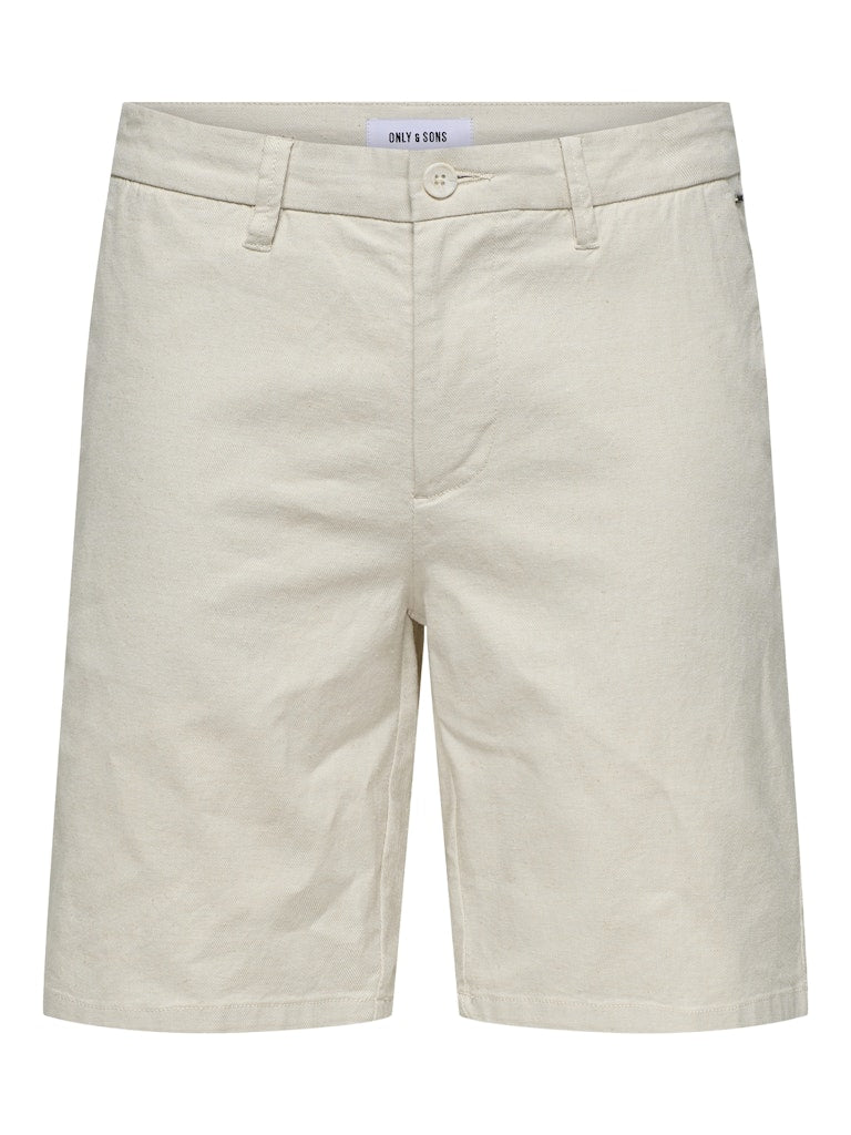 Mark Cotton Linen Shorts 0011 - Silver Lining