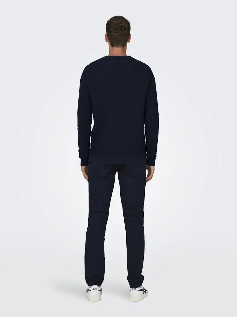 Kalle Genser m/ struktur - Dark Navy Only & Sons